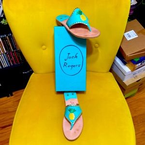 Jack Rogers Embroidered Pineapple Sandal